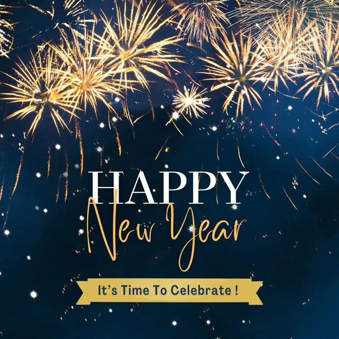 Dark Blue Happy New Year